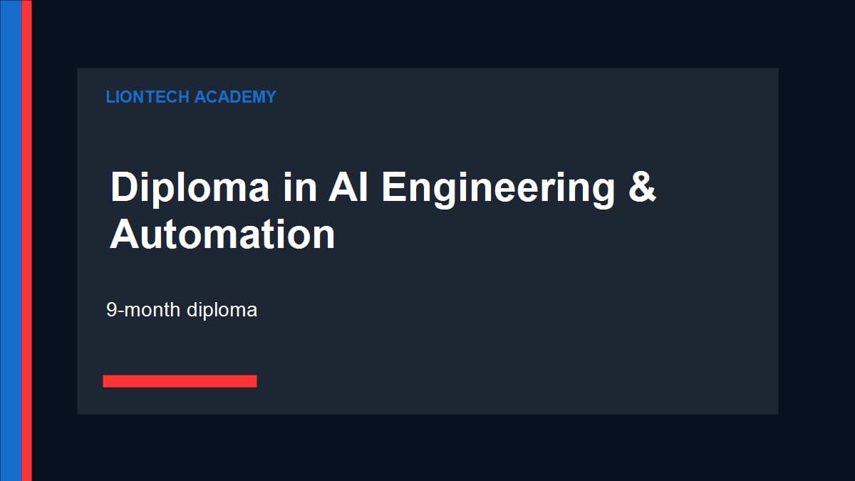 Diploma in AI Engineering & Automation portal application