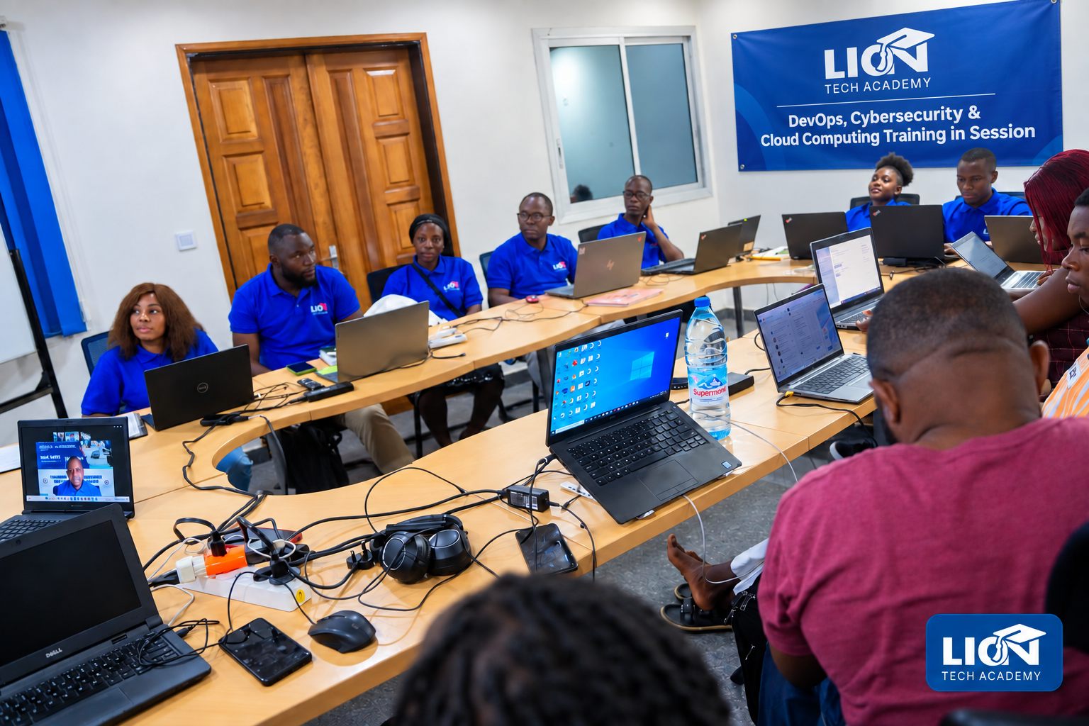 LionTech Academy learners participating in a technology training session